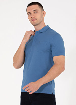 Pierre Cardin Düz Koyu Mavi Erkek Polo T-Shirt SAND