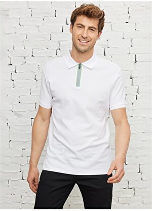 Altınyıldız Classics Polo Yaka Beyaz Erkek T-Shirt 4A4823200060