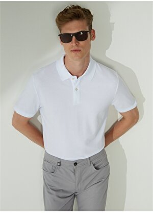 Altınyıldız Classics Polo Yaka Beyaz Erkek T-Shirt 4A9000000001