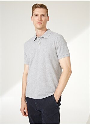 Altınyıldız Classics Gri Melanj Erkek Polo T-Shirt 4A9000000001
