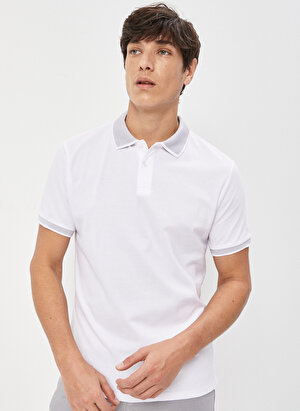 Altınyıldız Classics Polo Yaka Beyaz Erkek T-Shirt 4A9000000003