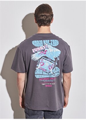 Wrangler Bisiklet Yaka Antrasit Erkek T-Shirt W231231003_T-shirt