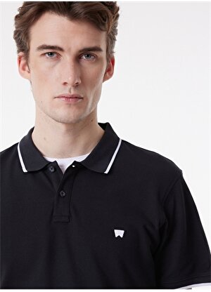 Wrangler Polo Yaka Siyah Erkek T-Shirt W7BHK4100_Polo Yaka T-shirt