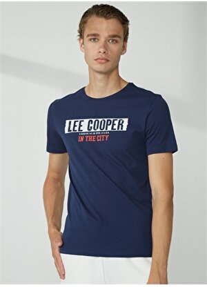 Lee Cooper Bisiklet Yaka Lacivert Erkek T-Shirt 232 LCM 242052 REAL LACİVERT