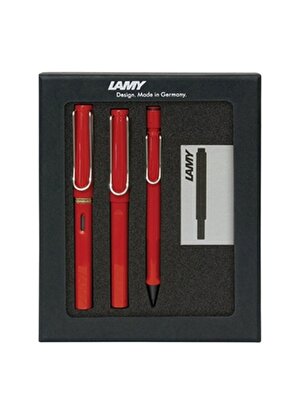Lamy Safari 3'lü Kalem Seti Drv Şeffaf K Kırmızı