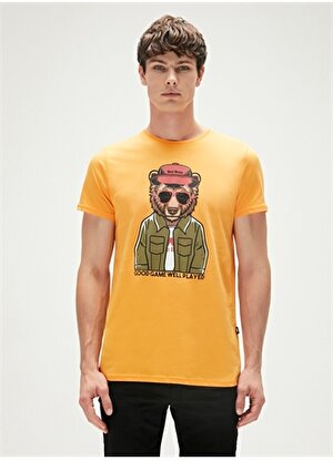 Bad Bear Baskılı Hardal Erkek T-Shirt 23.01.07.009_GOOD GAME T-SHIRT