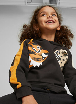 Puma Siyah Erkek Çocuk Sweatshirt 53847101 T7 PUMAMATES Hoodie     