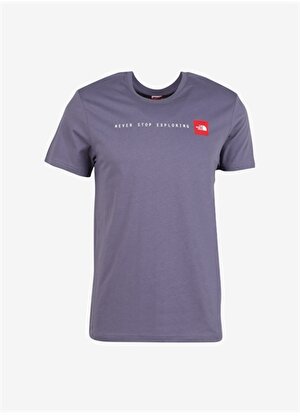 The North Face Bisiklet Yaka Düz Mor Erkek T-Shirt NF0A7X1MN141_M S/S NEVER STOP EXPLO