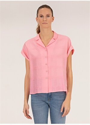 Pierre Cardin Comfort Fit Gömlek Yaka Düz Pembe Kadın Gömlek AIDA