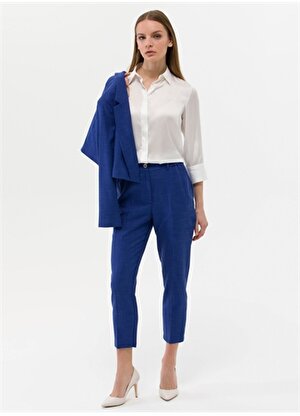 Pierre Cardin Normal Bel Cropped Fit Mavi Kadın Pantolon CENZI-P023Y