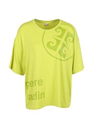 Pierre Cardin Bisiklet Yaka Yeşil Kadın T-Shirt ROTA