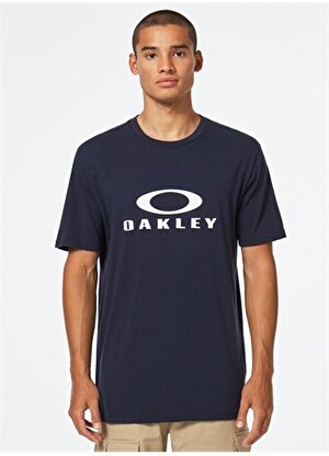 Oakley Bisiklet Yaka Baskılı Lacivert Erkek T-Shirt FOA402167 O BARK 2.0
