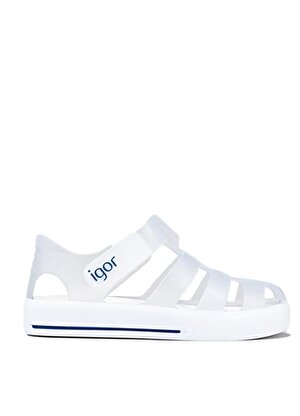 Igor Beyaz Kız Bebek Sandalet S10171 STAR      