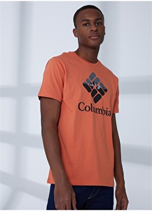 Columbia Turuncu Erkek O Yaka Baskılı T-Shirt 9120210849_CS0226
