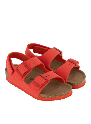 Birkenstock Kırmızı Kız Çocuk Sandalet 1023365 MILANO KIDS HL BFBC EARTHY     