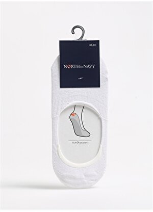 North Of Navy Beyaz Kadın Babet Çorabı NON-BBT-RT-1