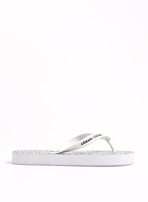 Armani Exchange Kauçuk Beyaz Kadın Sandalet XDQ010XV700K488