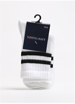 North Of Navy Beyaz Kadın Soket Çorap NON-SKT-LTKS-2