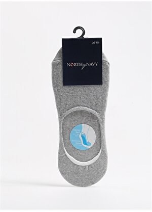 North Of Navy Gri Kadın Babet Çorabı NON-BBT-LTKS-3