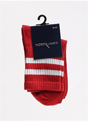 North Of Navy Kırmızı Kadın Soket Çorap NON-SKT-LTKS-2