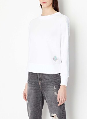 Armani Exchange Beyaz Kadın Sweatshirt 3RYM72  