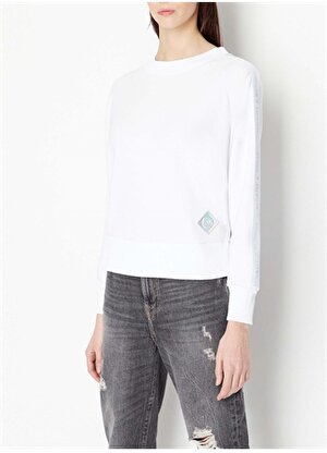 Armani Exchange Beyaz Kadın Sweatshirt 3RYM72  