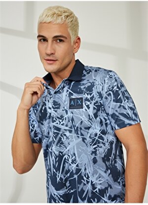 Armani Exchange Düz Lacivert Erkek Polo T-Shirt 3RZFHA 65AG-NAVY BLAZER FIELD
