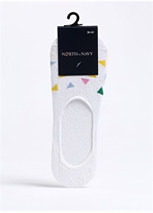 North Of Navy Beyaz Kadın Babet Çorabı NON-BBT-NS