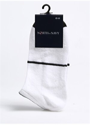 North Of Navy Beyaz Erkek Patik Çorap NON-PTK-NS-12