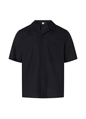 Calvin Klein Slim Fit Düğmeli Yaka Siyah Erkek Gömlek K10K109521BEH