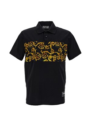 Versace Jeans Couture Siyah Erkek Polo T-Shirt 74GAG627J0001899