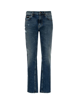 Just Cavalli Normal Bel Normal Paça Slim Fit İndigo Erkek Denim Pantolon 74OBB5S0DW009M19904