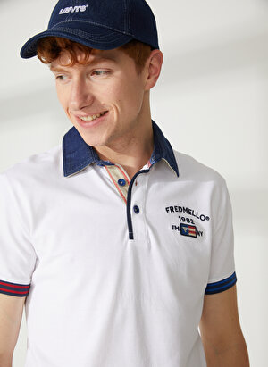 Fred Mello Beyaz Erkek Polo T-Shirt FM23S23QCWHITE