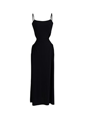Zeki Siyah Kadın Yazlık Uzun Elbise EL.5106-23   