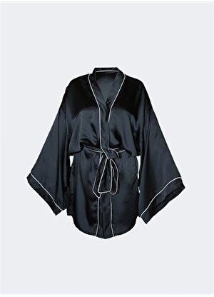 Beauty Pillow İpek-Saten Kimono & Sabahlık Siyah