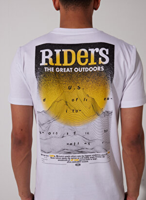 Riders By Lee Bisiklet Yaka Beyaz Erkek T-Shirt L231719100 Bisiklet Yaka T-shirt