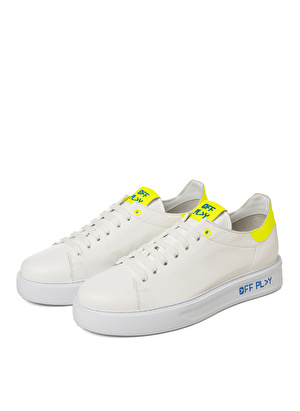 Off Play Beyaz - Sarı Erkek Deri Sneaker X-M FIRENZE 1 CV 02