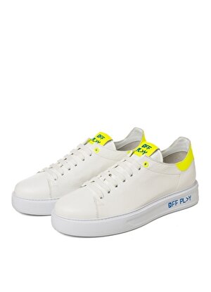 Off Play Beyaz - Sarı Erkek Deri Sneaker X-M FIRENZE 1 CV 02