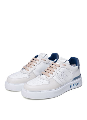 Off Play Beyaz - Mavi Erkek Deri Sneaker X-M FIRENZE 3 LH 02 72