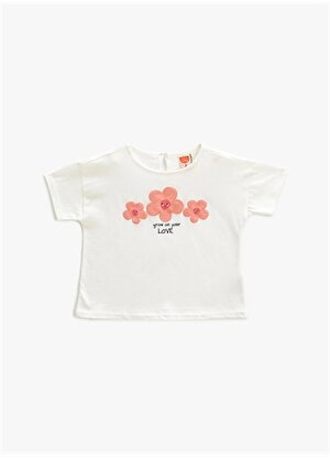 Koton Baskılı Ekru Bebek T-Shirt 3SMG10102AK