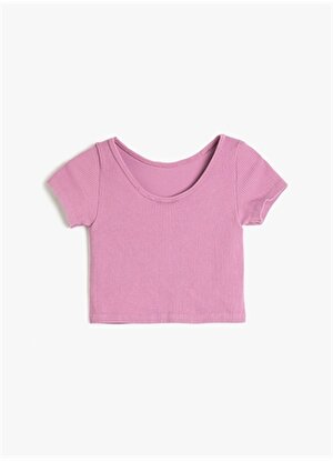 Koton Düz Pembe Kız Çocuk T-Shirt 3SKG10381AK