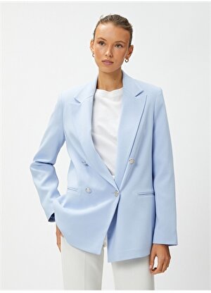 Koton Standart Açık Mavi Kadın Ceket 3SAK50042IW