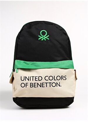 Benetton Siyah - Yeşil Erkek Çocuk Sırt Çantası BENETTON 3700      