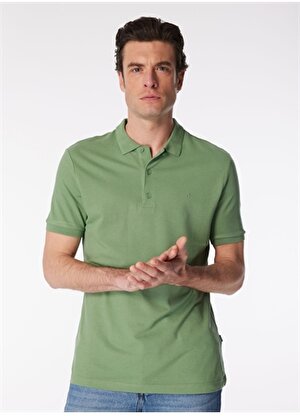 Back and Bond Polo Yaka Düz Su Yeşili Erkek T-Shirt B32S10015