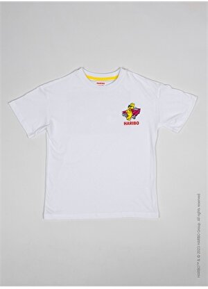 Haribo Baskılı Beyaz Erkek Çocuk T-Shirt HRBTXT007