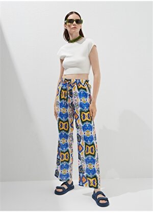 NGSTYLE Yüksek Bel Normal Çok Renkli Kadın Pantolon P26-3377