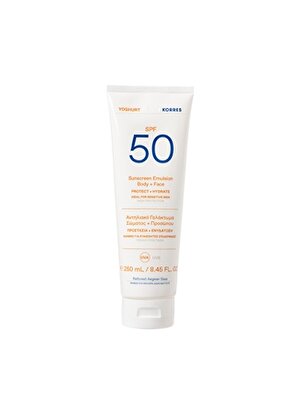 Korres Yoghurt Sunscreen Yüz ve Vücut Güneş Kremi SPF 50 250 ml