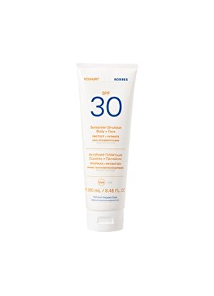 Korres Yoghurt Sunscreen Yüz ve Vücut Güneş Kremi SPF 30 250 ml