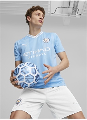 Puma Mavi Erkek Manchester City İç Saha Forma 77043801 MCFC Home Jersey Replica