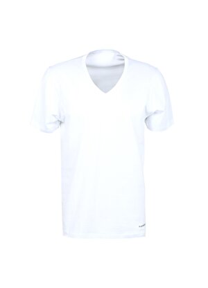 Blackspade V Yaka Düz Beyaz Erkek T-Shirt 9639